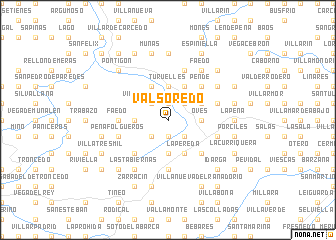 map of Valsoredo