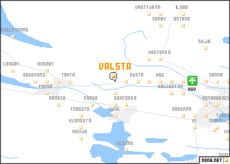 map of Vålsta