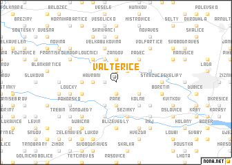 map of Valteřice