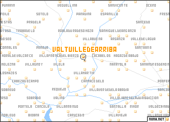 map of Valtuille de Arriba