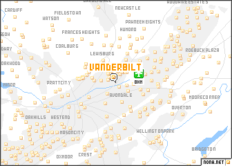 map of Vanderbilt