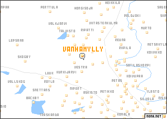 map of Vanhamylly