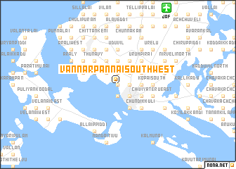 map of Vannarpannai South West