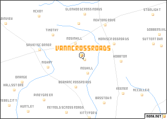 map of Vann Crossroads