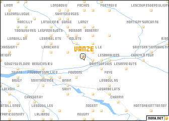 map of Vanzé