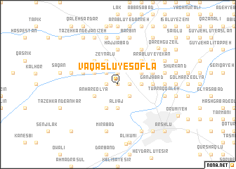 map of Vaqāşlū-ye Soflá