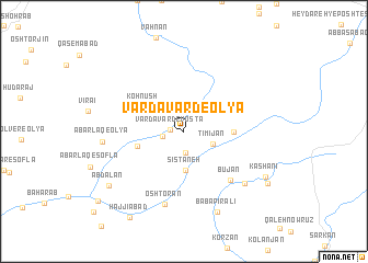 map of Vardāvard-e ‘Olyā