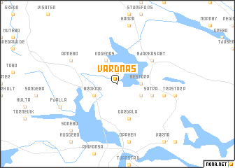 map of Vårdnäs