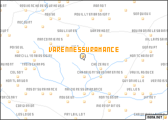 map of Varennes-sur-Amance