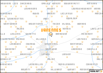 map of Varennes