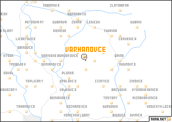 map of Varhaňovce