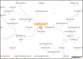 map of Várhegy