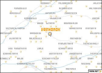 map of Várhomok