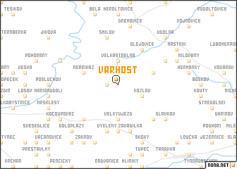 map of Varhošť