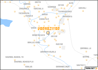 map of Vǝrmǝziyar