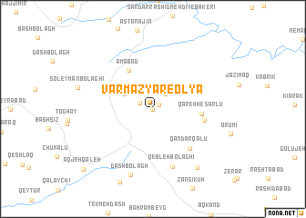 map of Varmazyār-e ‘Olyā