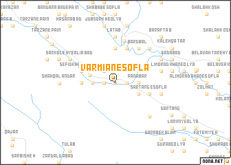 map of Varmīān-e Soflá