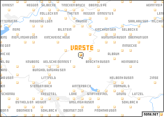 map of Varste