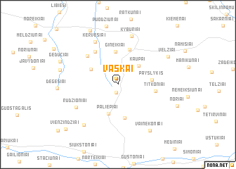 map of Vaškai