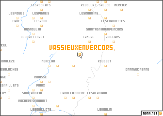 map of Vassieux-en-Vercors