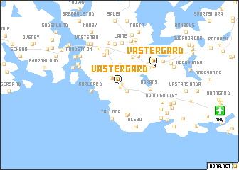 map of Västergård