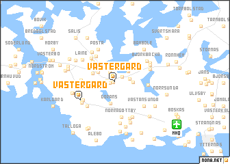 map of Västergård