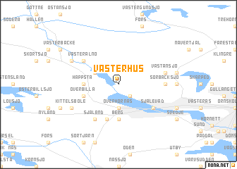 map of Västerhus