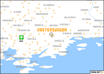map of Västersundom