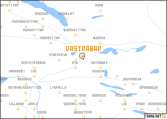 map of Västra Bår