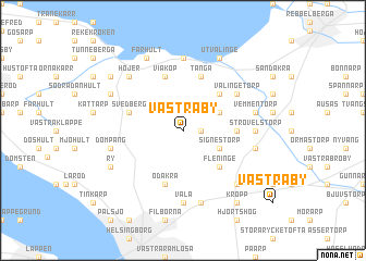 map of Västraby