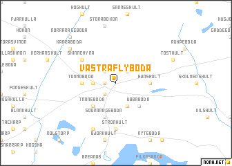 map of Västra Flyboda