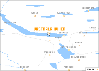 map of Västra Laxviken