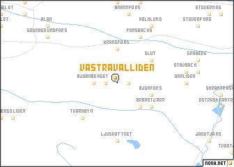 map of Västra Valliden
