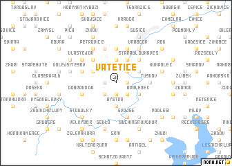 map of Vatětice