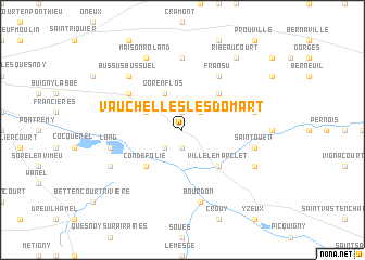 map of Vauchelles-lès-Domart