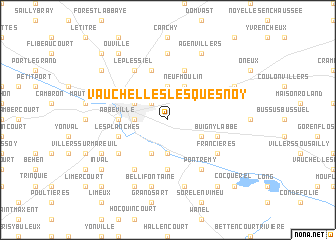 map of Vauchelles-lès-Quesnoy
