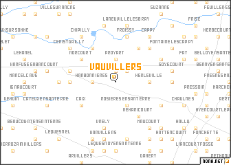 map of Vauvillers