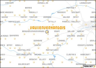 map of Vaux-en-Vermandois