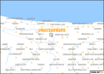 map of Vaux-sur-Aure