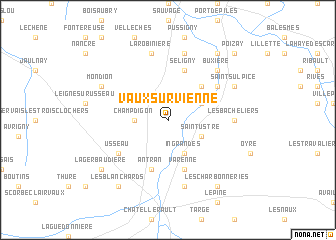 map of Vaux-sur-Vienne