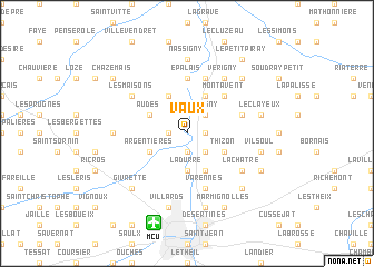 map of Vaux
