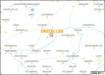 map of Vauzelles