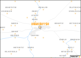 map of Vawkavysk