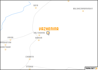 map of Vazhenina