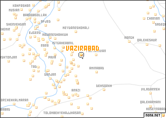 map of Vazīrābād