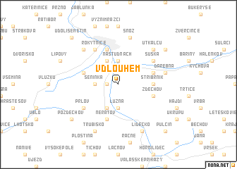 map of V Dlouhém