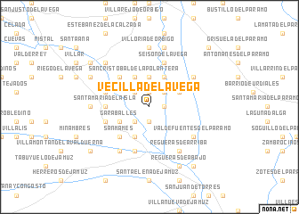 map of Vecilla de la Vega
