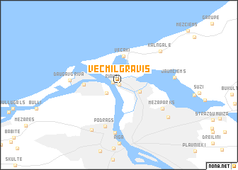 map of Vecmīlgrāvis