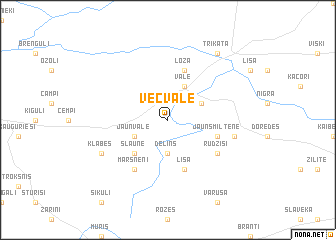 map of Vecvāle