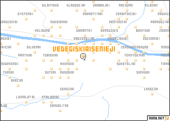 map of Vedegiškiai Senieji